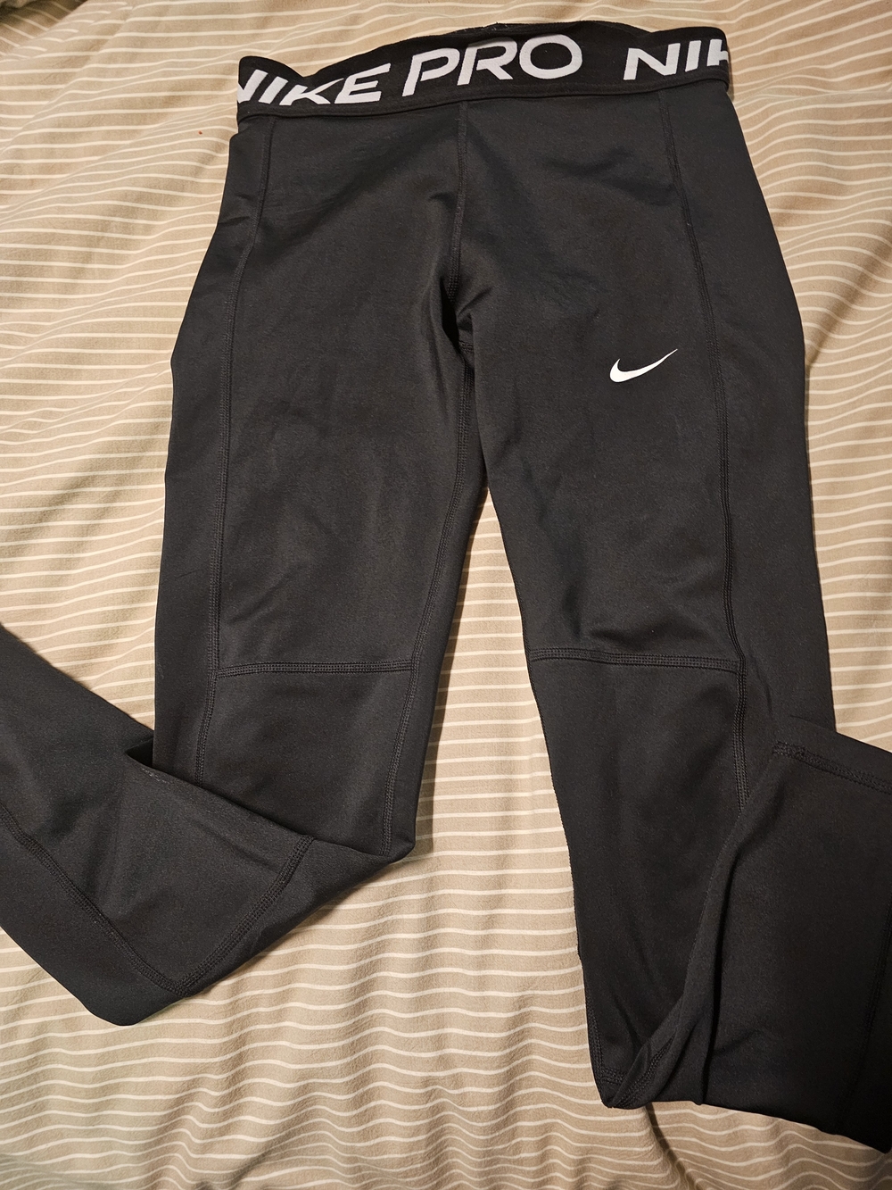 Nike Pro Kids Youth Black Athletic Leggings Large